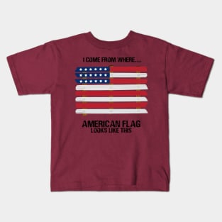 American Flag on a Pallet Kids T-Shirt